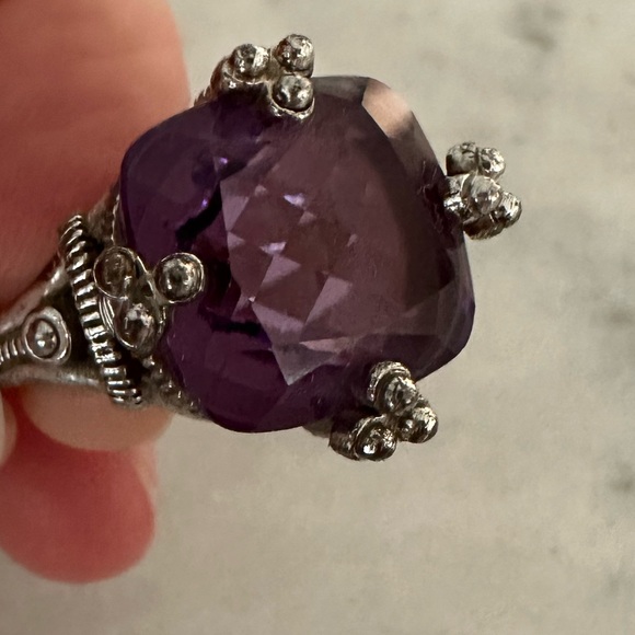 Judith Ripka amethyst Olivia ring. - Picture 2 of 8